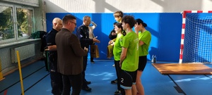 Komendant Powiatowy Policji w Brzezinach gratuluje uczniom biorącym udział w eliminacjach.