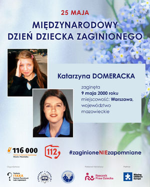 Emblemat z osobą zaginioną.