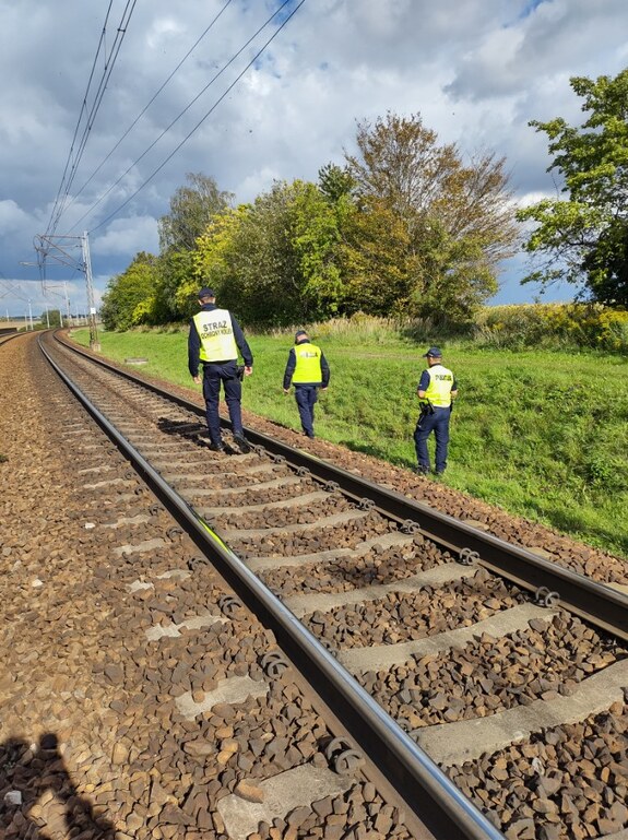 Policjanci z Brzezin kontrolują infrastrukturę kolejową wraz ze Strażą Ochrony Kolei.