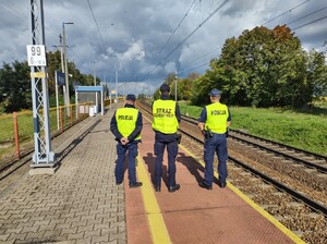 Kontrola infrastruktury kolejowej na terenie powiatu brzezińskiego.