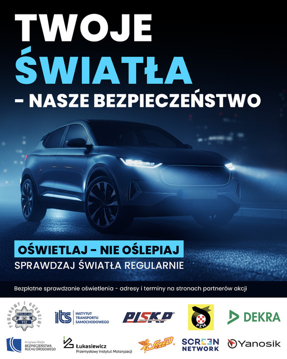 Logo: Twoje światła - nasze bezpieczeństwo.
