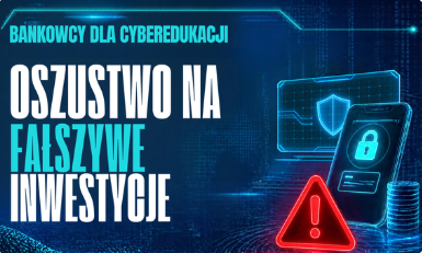 Logo: Oszustwo na fałszywe inwestycje.